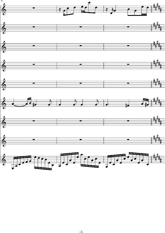 回想迷宫（冷饭流）-钢琴谱(钢琴曲)-升c小调3