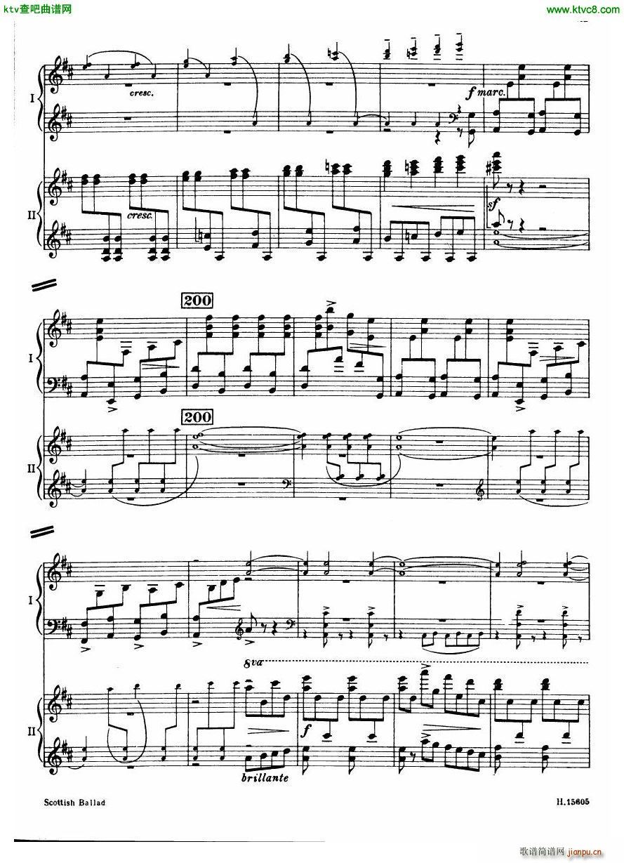 Britten Scottish Ballad op 26 arr for 2 pianos22