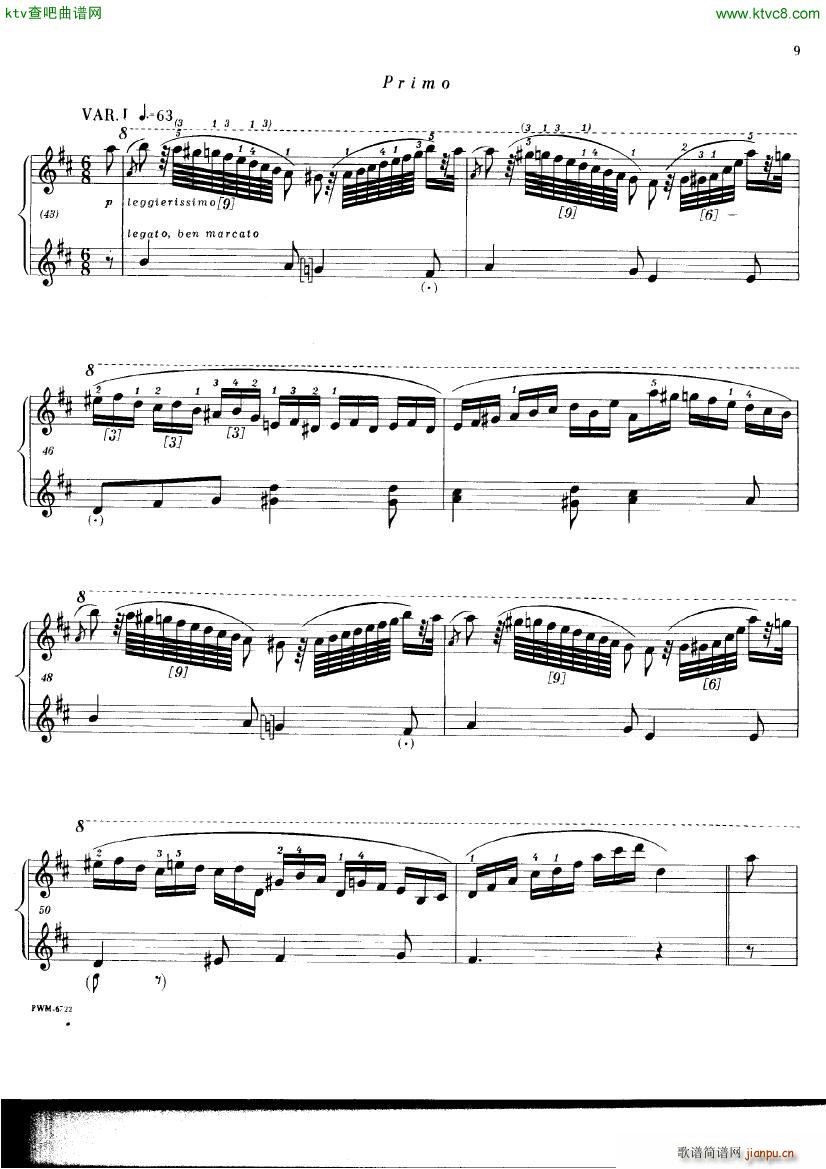 Chopin ekier variations in D7