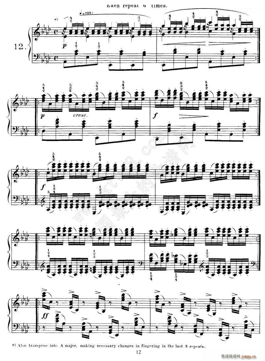 Czerny - 40 Daily Exerci Op 337（11―15）（40首日常训练曲）2