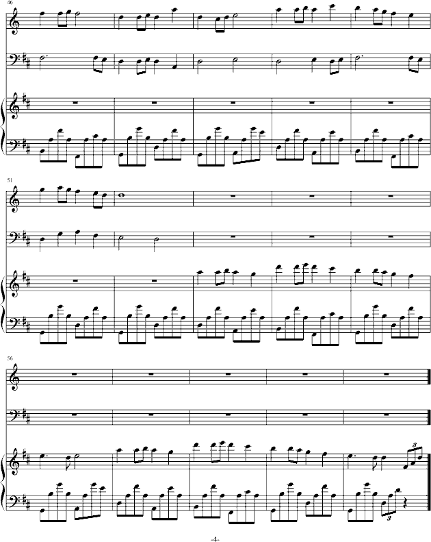 随想卡农（钢琴小提大提）-钢琴谱(钢琴曲)-鲁晓夏4