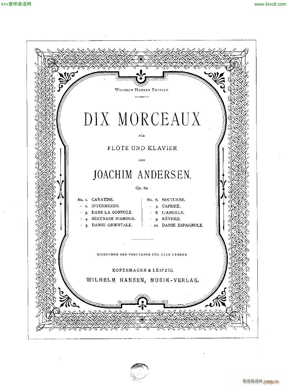 Andersen op 62 Dix Morceaux fl pno1
