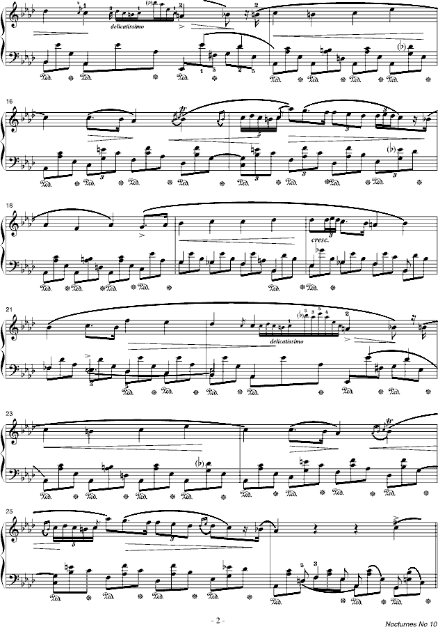 肖邦-降A大调夜曲(Op.32-2)-钢琴谱(钢琴曲)-肖邦-chopin2