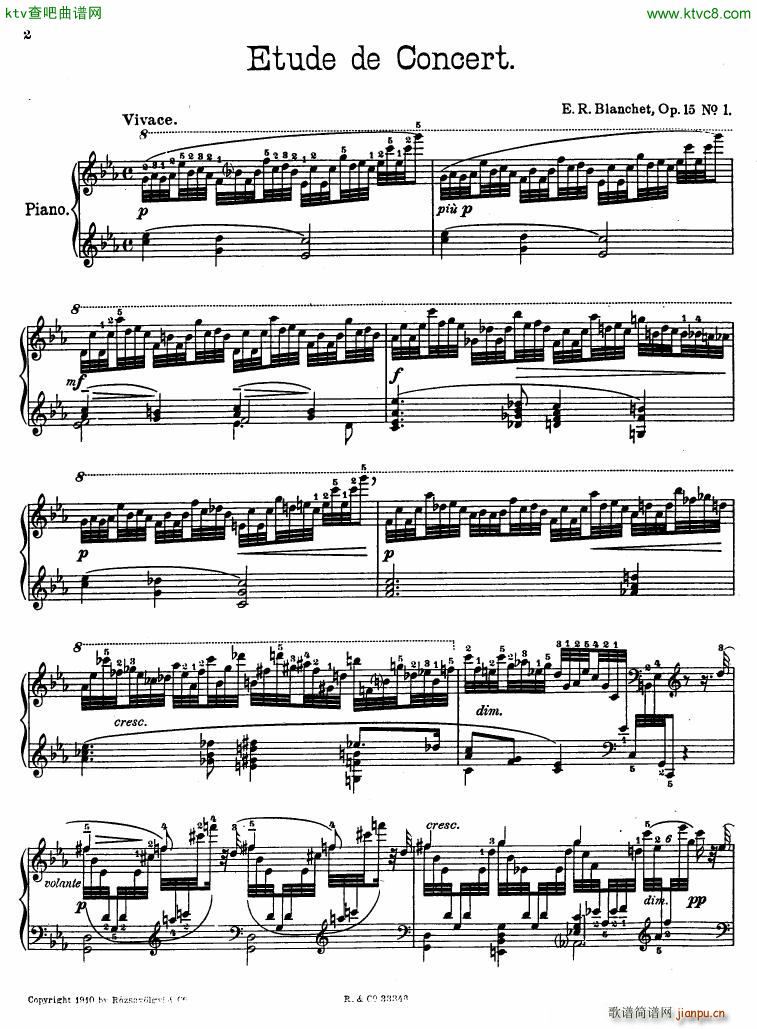 Blanchet Op 15 no 1 Etude de concert1