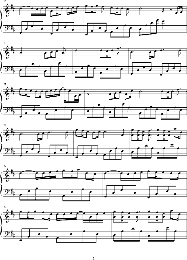 The last melody for you-钢琴谱(钢琴曲)-王小特2