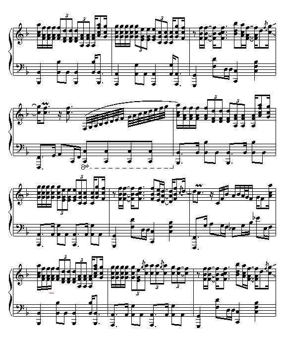 爱如潮水-钢琴谱(钢琴曲)-张信哲6