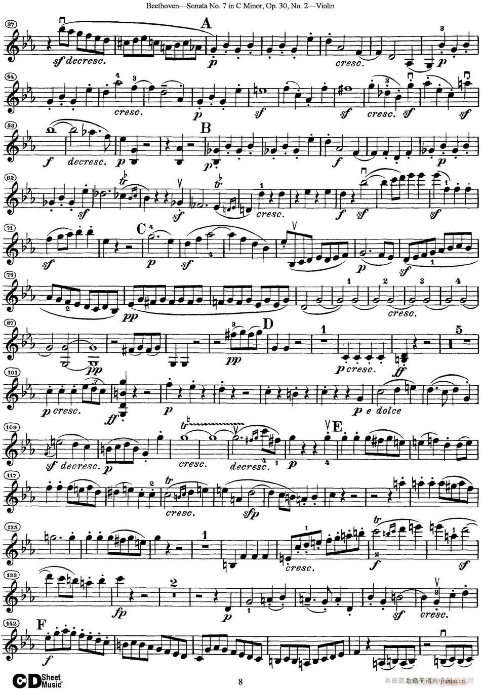 Violin Sonata No 7 in C Minor Op 30 No 28