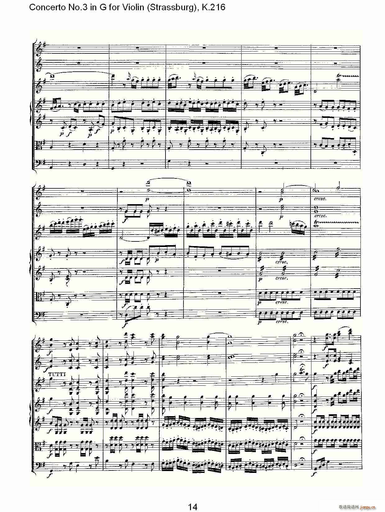 Concerto No.3 in G for Violin K.216（G调小提琴第三协奏曲, K）14