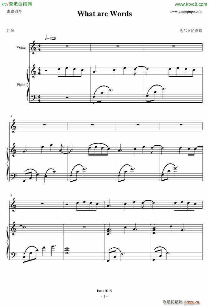what are words钢琴弹唱版_Chris Medina1