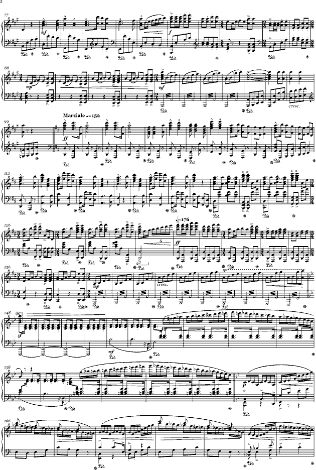 保卫黄河钢琴独奏（第二稿）-钢琴谱(钢琴曲)-殷承宗2