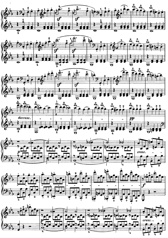 C小调第八琴奏鸣曲（悲怆）Op―13-钢琴谱(钢琴曲)-贝多芬-beethoven7