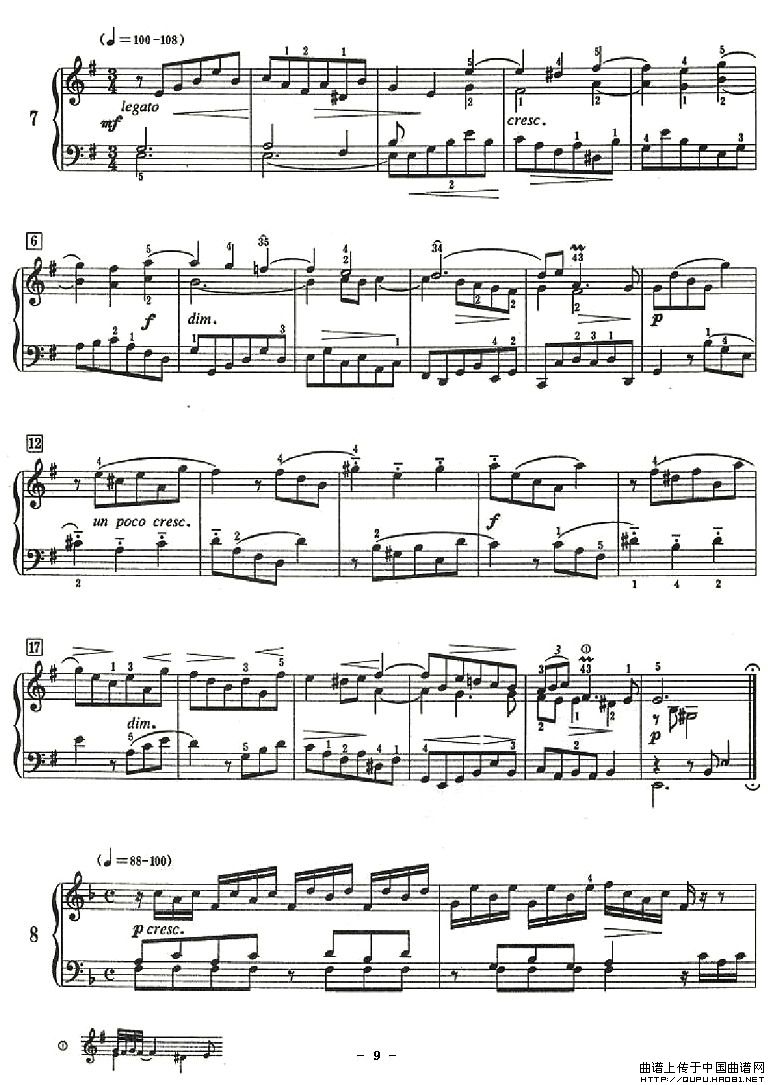 十二首小前奏曲（为初学者而作的练习曲）P91