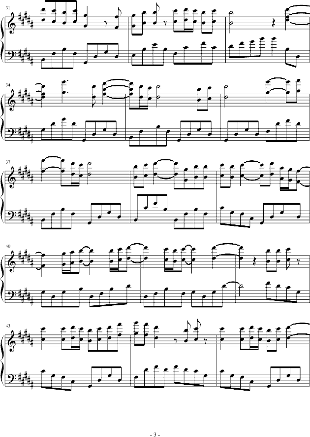 川 （经典）-钢琴谱(钢琴曲)-神思者3