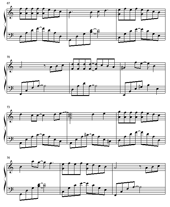 从开始到现在 - 演奏版-钢琴谱(钢琴曲)-冬季恋歌6