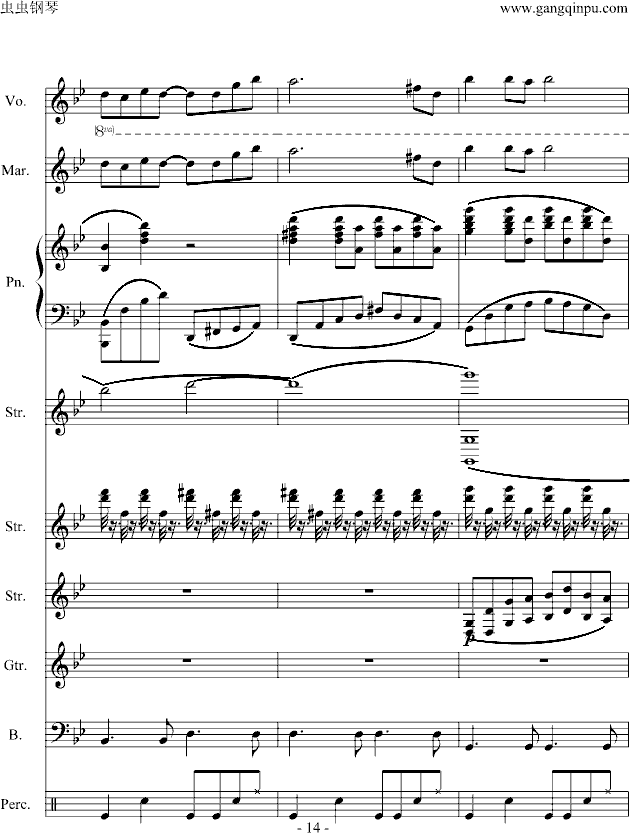 十年轮回-钢琴谱(钢琴曲)-�n.�S_◇�L14