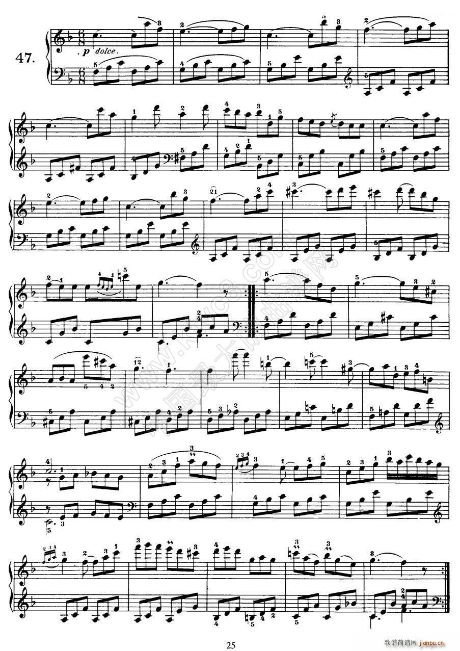 Czerny - 100 Progressive Studies Op 139（47―57）1