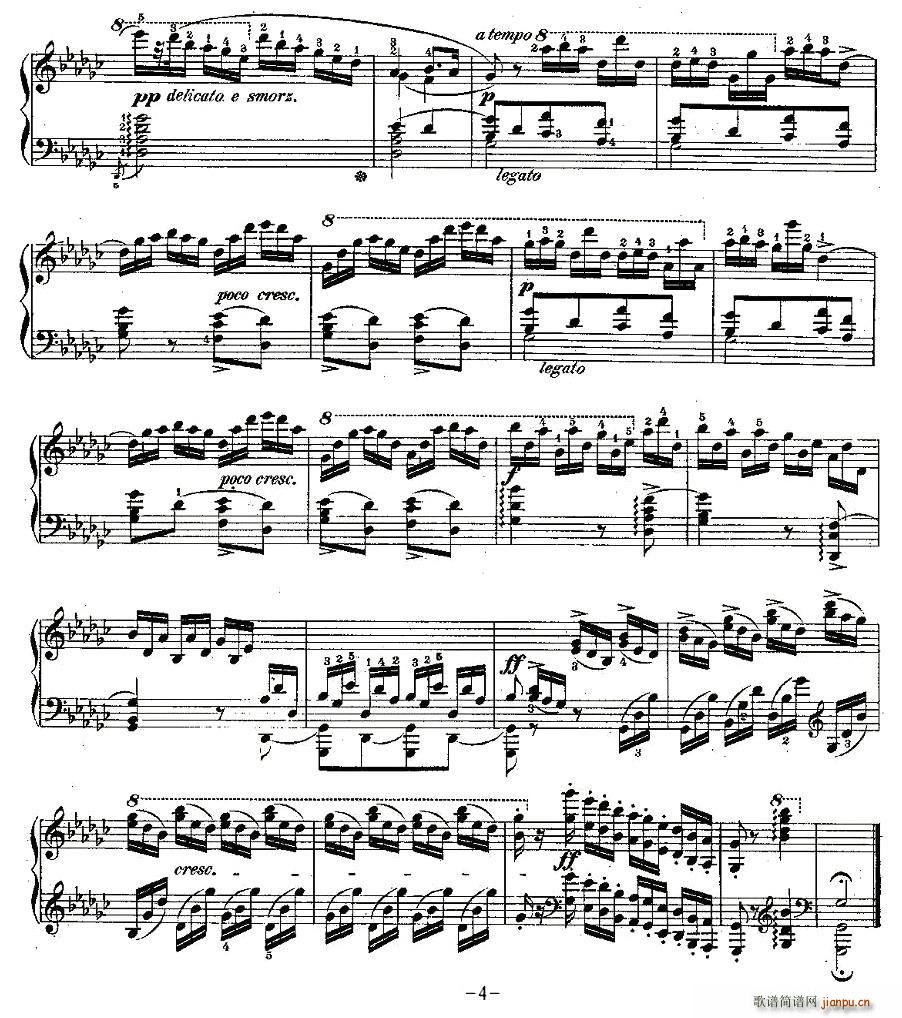 肖邦钢琴练习曲，Op.10之五4