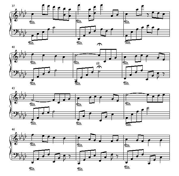 童年-钢琴谱(钢琴曲)-班得瑞-Bandari4