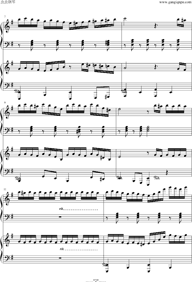 不能�f的秘密 四手����-钢琴谱(钢琴曲)-影视2