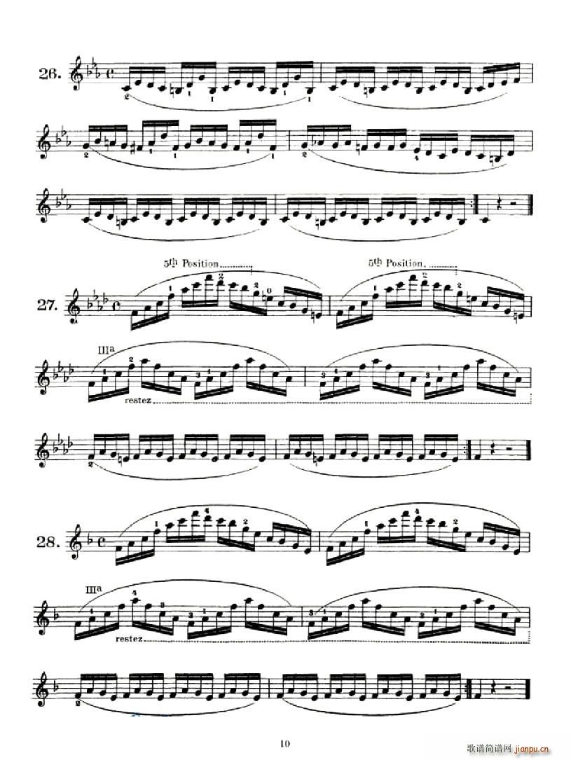 School of Mechanism,Op.74（小提琴技巧 作品.74）10