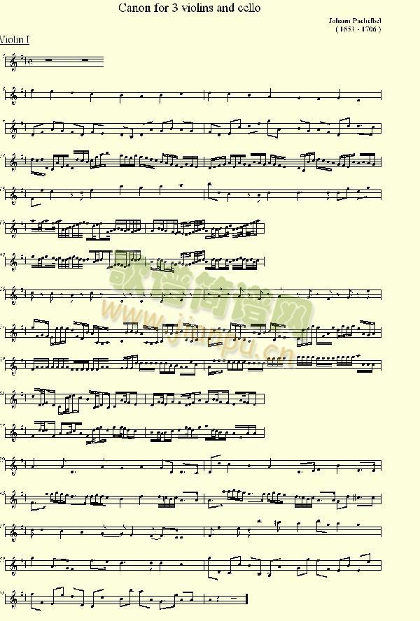 pachelbel`s canon for 3 violins and cello1