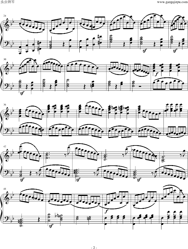 莫扎特第四十交响曲第四乐章-钢琴谱(钢琴曲)-莫扎特2