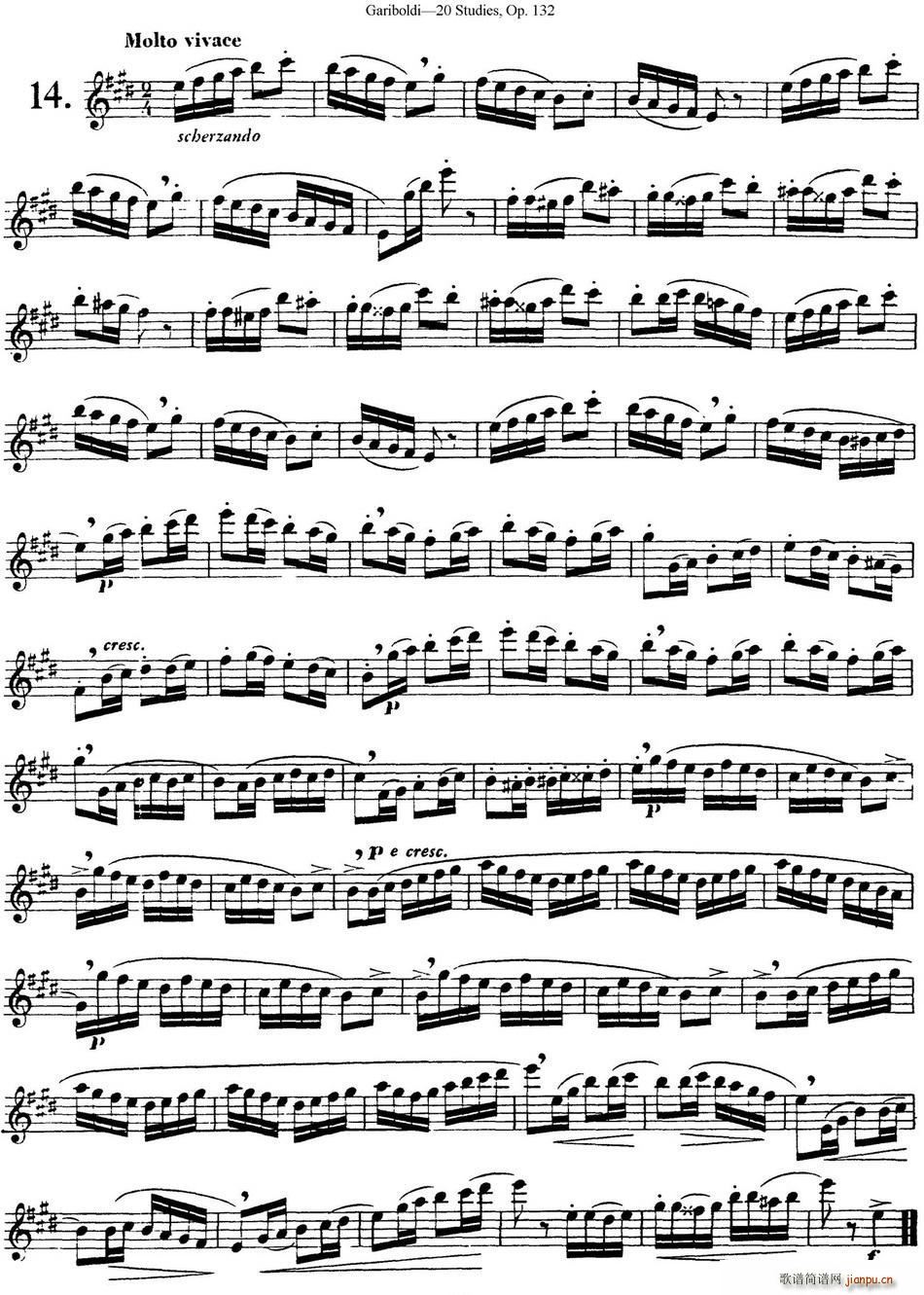 二十首练习曲作品132号之141