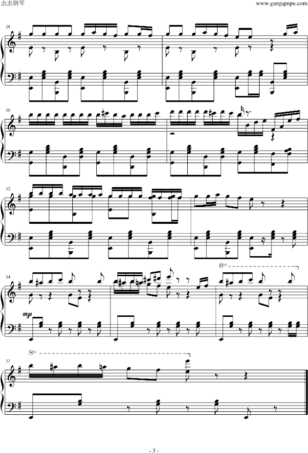 《愤怒的小鸟》主界面BGM-钢琴谱(钢琴曲)-游戏3