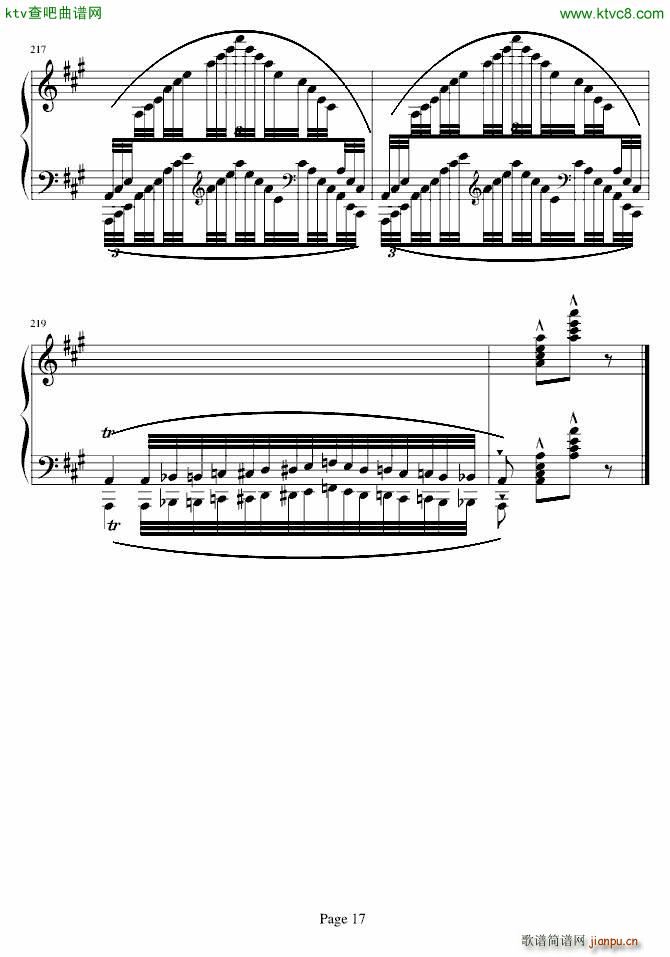 帕格尼尼大练习曲NO 6_李斯特17