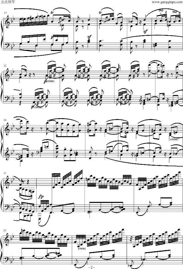 贝多芬降B大调奏鸣曲第四乐章-钢琴谱(钢琴曲)-贝多芬-beethoven2