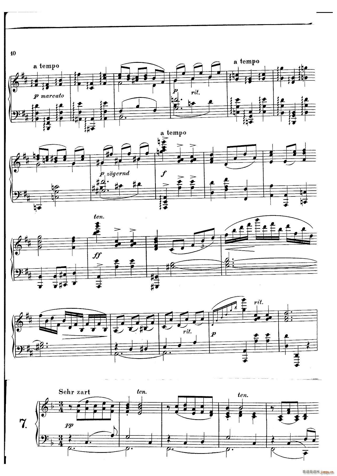 封 泽姆林斯基-Landliche Tanzee Op 1（乡村舞曲 ）9