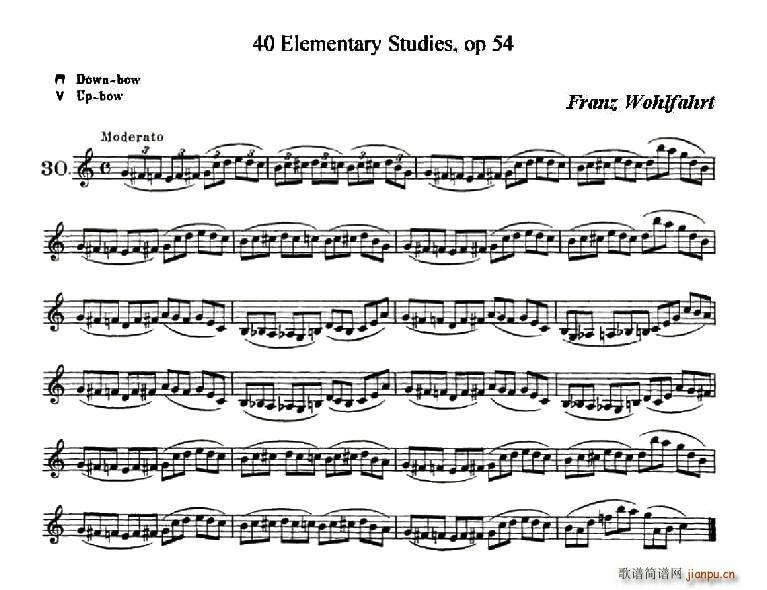 40首小提琴初级技巧练习曲之301