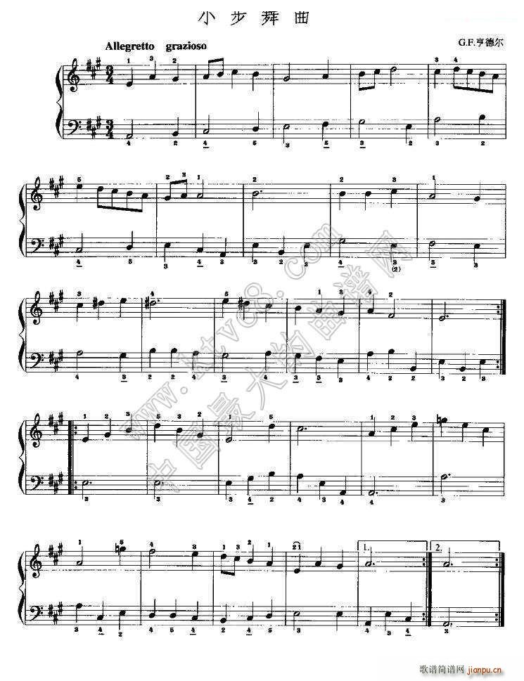 小步舞曲（G F 亨德尔作曲版）1