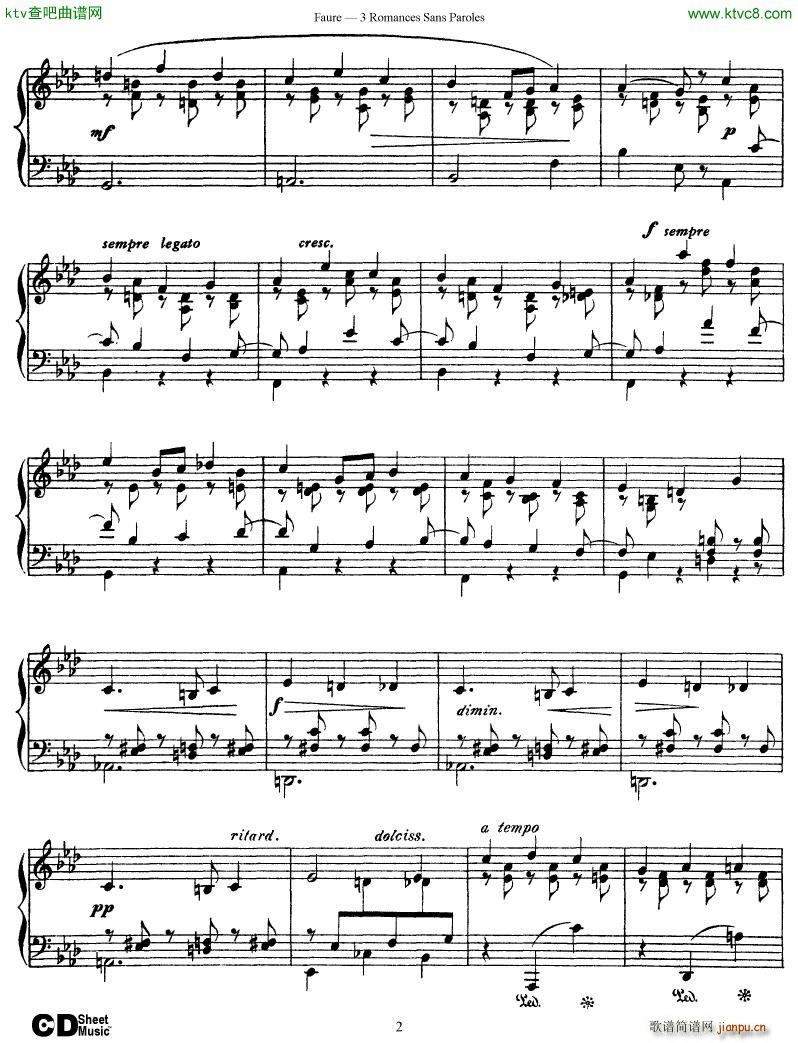 Faure 3 Romances Sans Paroles2