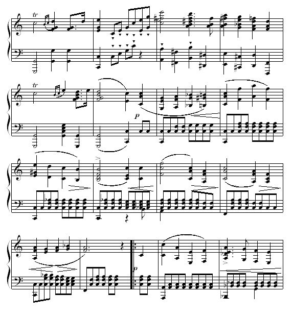 婚礼进行曲-钢琴谱(钢琴曲)-门德尔松4