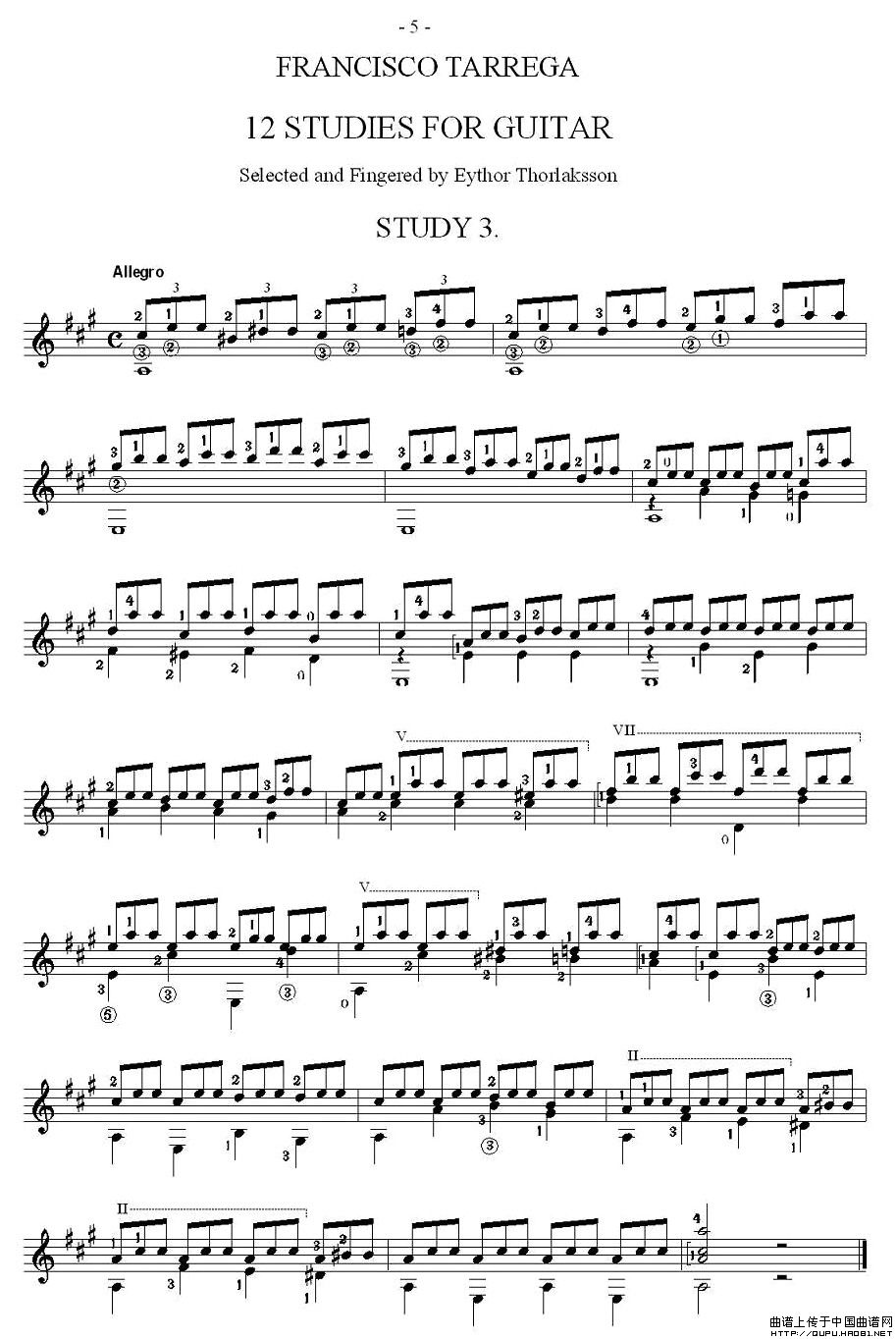 他雷加12首练习曲之31