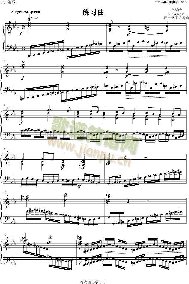 李斯特练习曲Op.6,No.81