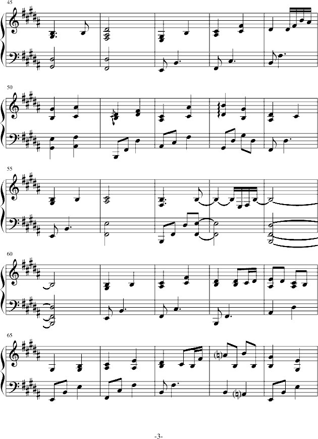 莫文蔚版《外面的世界》伴奏谱-钢琴谱(钢琴曲)-莫文蔚3
