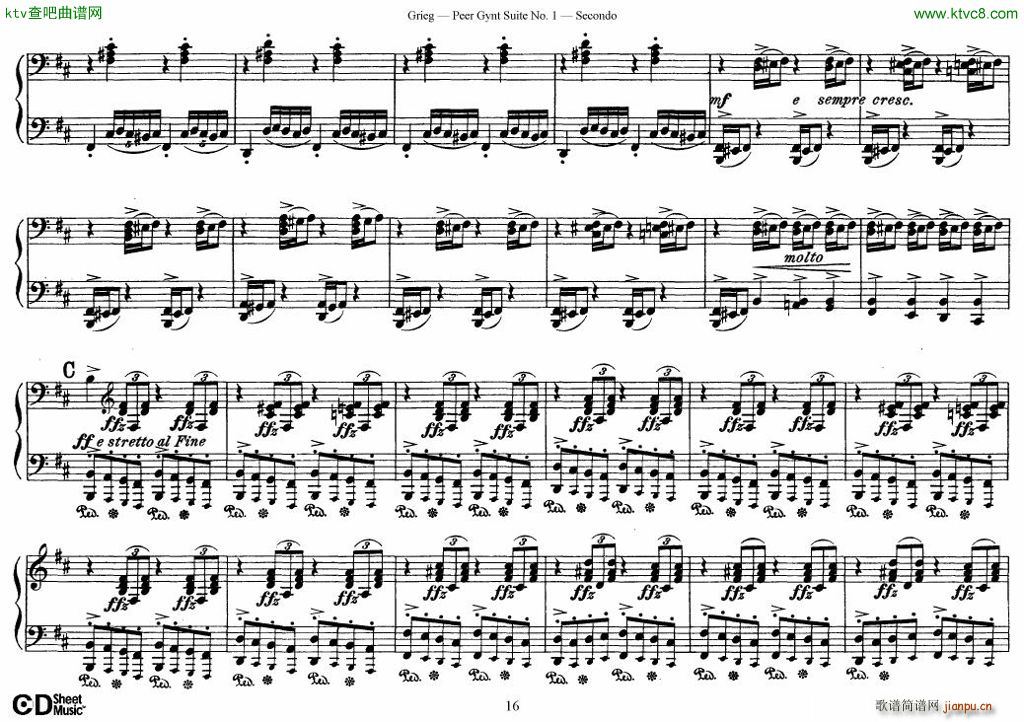 Grieg Two Symphonic Dances 4 Hands16