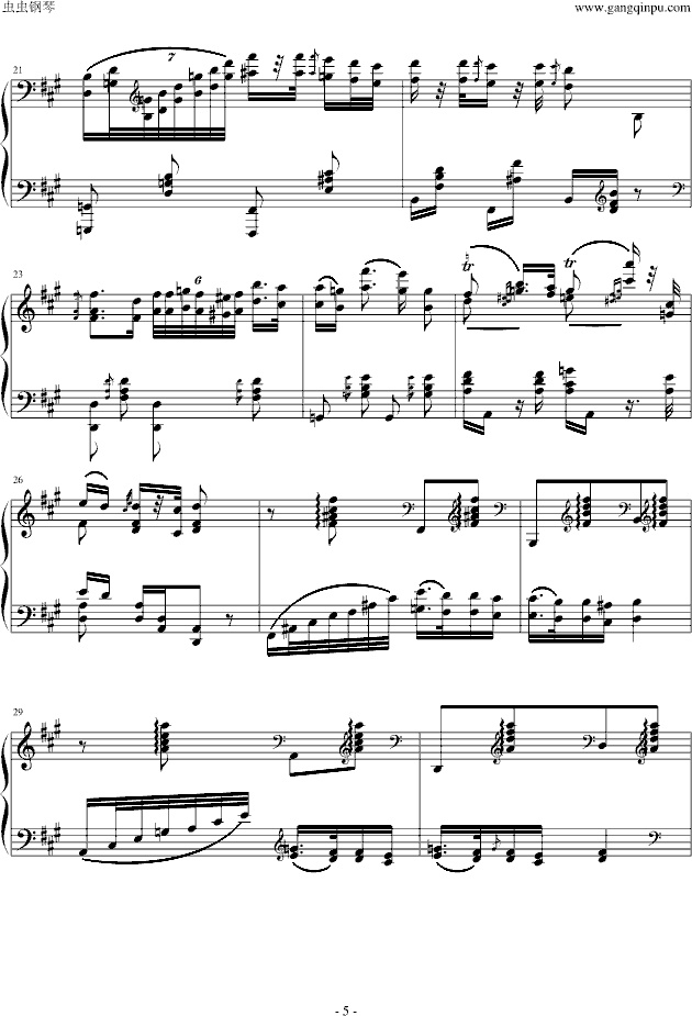 李斯特 《匈牙利狂想曲第11号》-钢琴谱(钢琴曲)-李斯特5