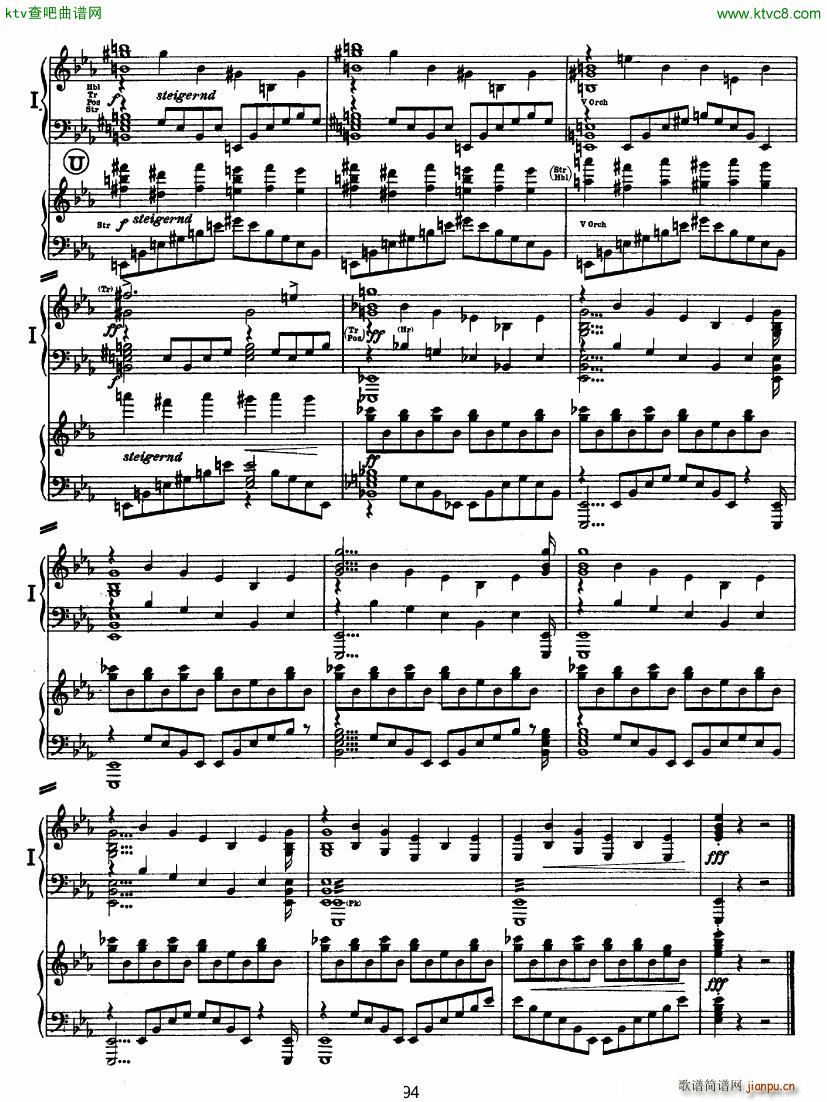 Bruckner Symphony No 4 4 hands arr 二43