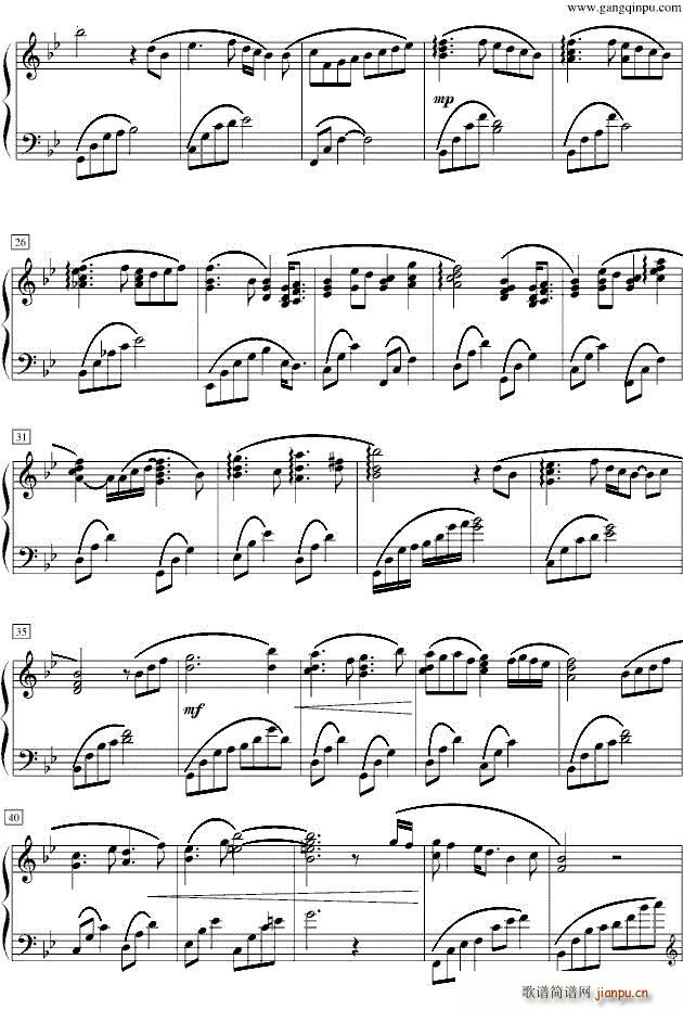 眼神之爱 五线谱― ・ （电影《冰上圆舞曲》主题曲）_马尔文 哈姆里赫2