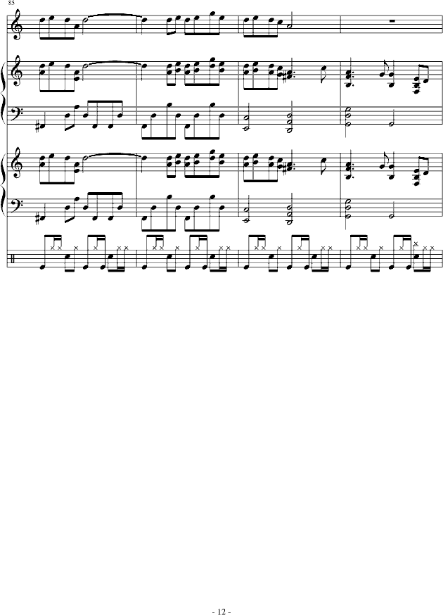 Merry Christmas-钢琴谱(钢琴曲)-吴越12