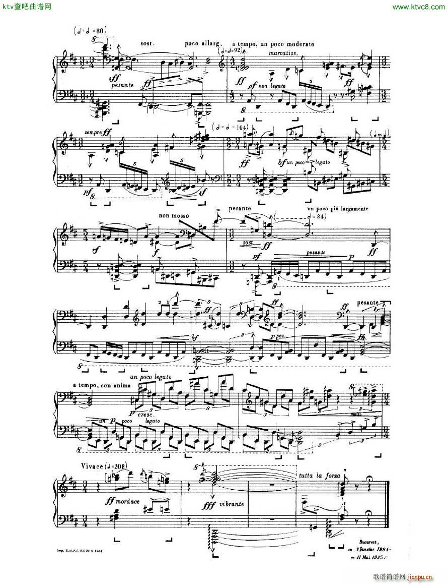 Enescu op 24 No 3 Piano sonata No 339