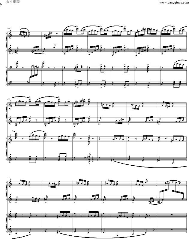 帕格尼尼主题狂想曲-（1~10变奏）-钢琴谱(钢琴曲)-拉赫马尼若夫6