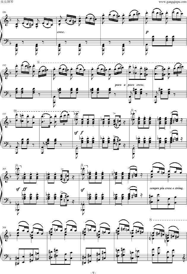 李斯特《匈牙利狂想曲第7号》 一首欢快活泼的舞曲-钢琴谱(钢琴曲)-李斯特9