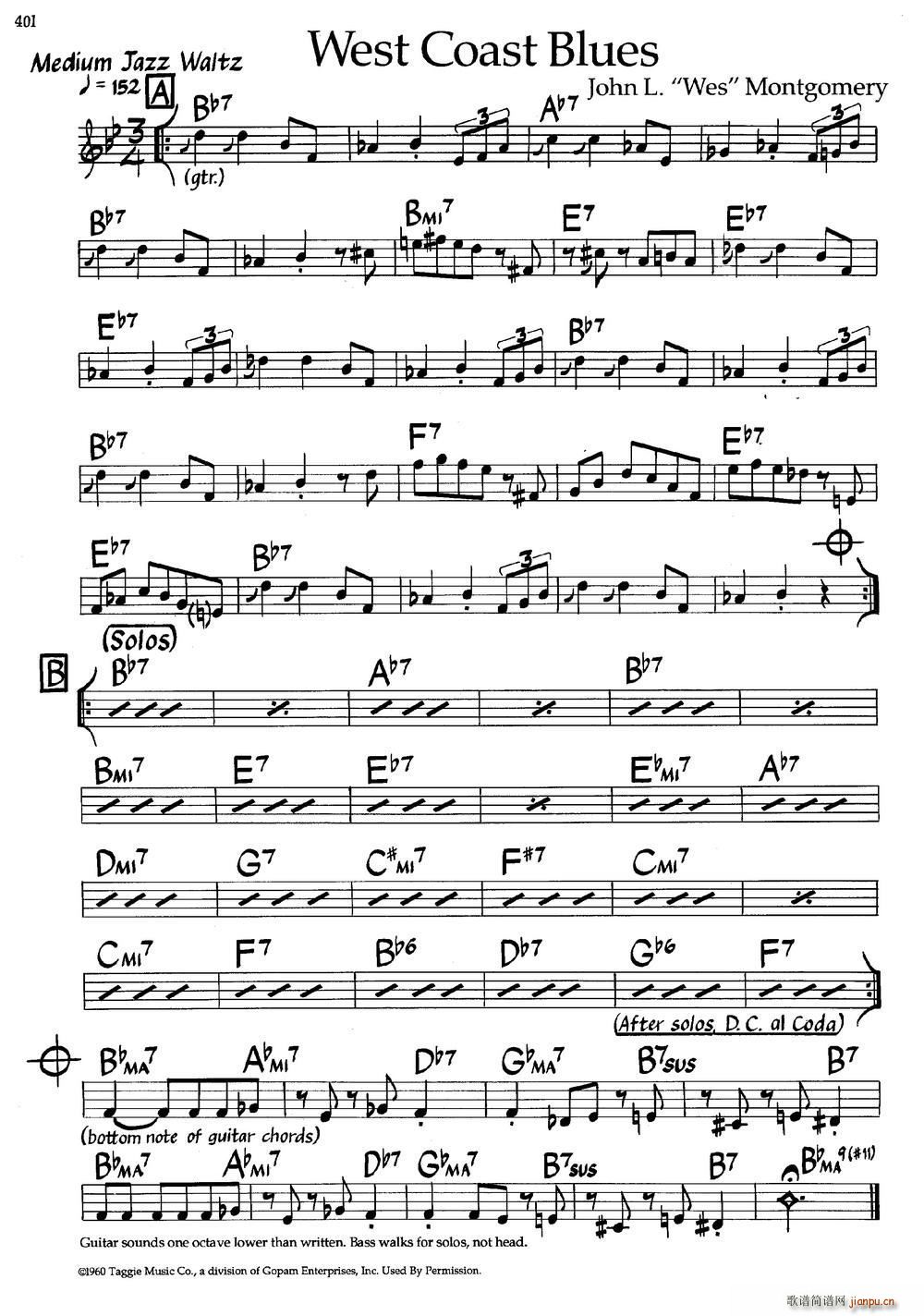 West Coast Blues（爵士钢琴曲）1