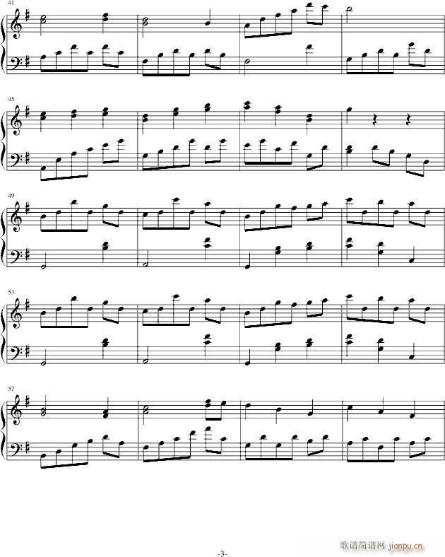 G大调钢琴曲_梦的世界3
