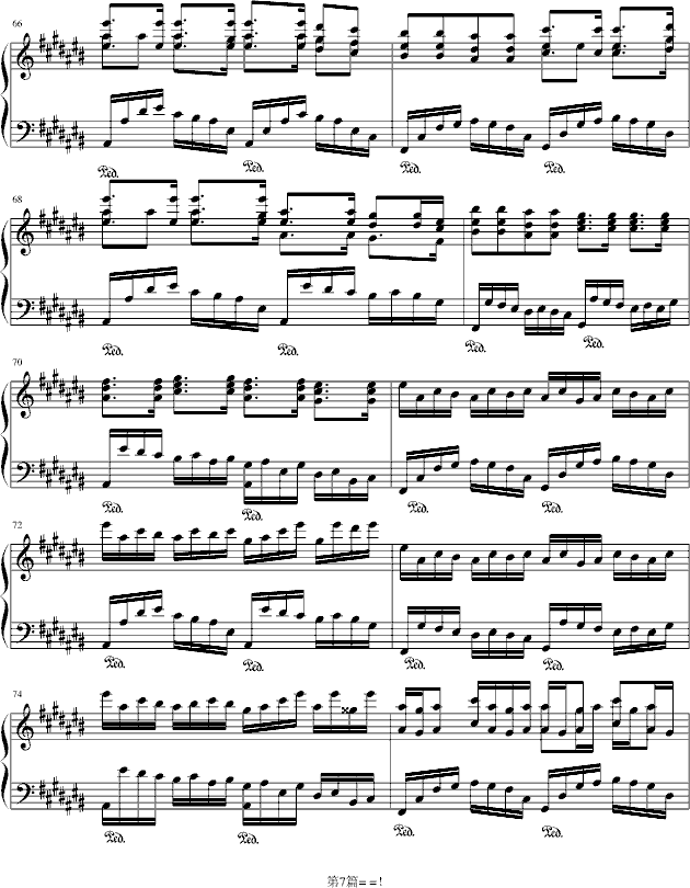 四叶草的幻想-钢琴谱(钢琴曲)-Y..J7