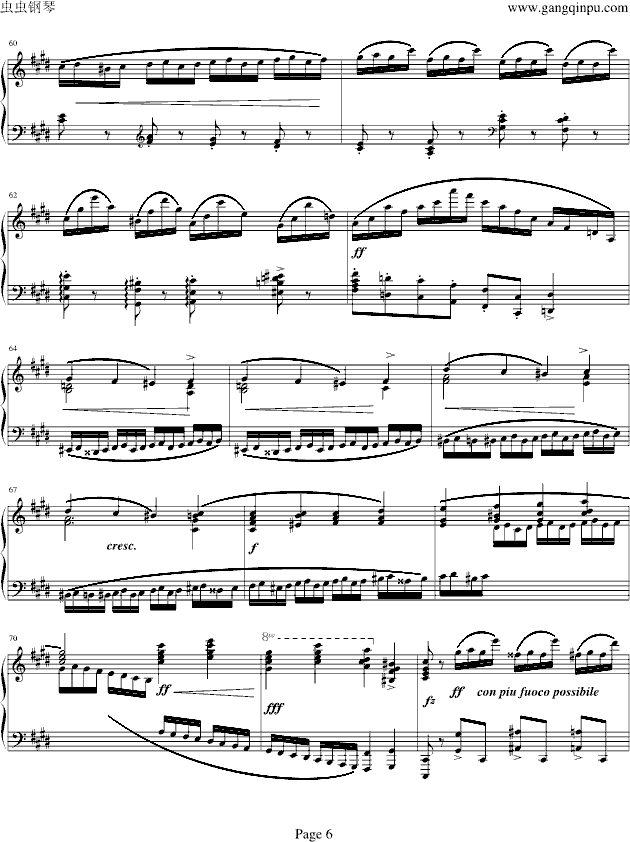 肖邦练习曲op10.4-钢琴谱(钢琴曲)-肖邦-chopin6